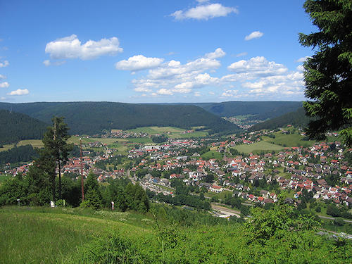 View from Stöckerkopf Mountain on Baiersbronn