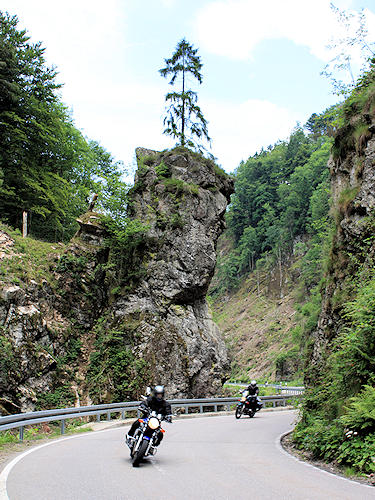 Bikers in the Wehra gorge