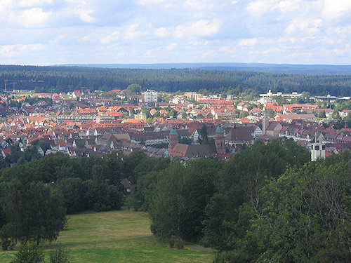 View from the Friedrichsturm on the city of Freudenstadt