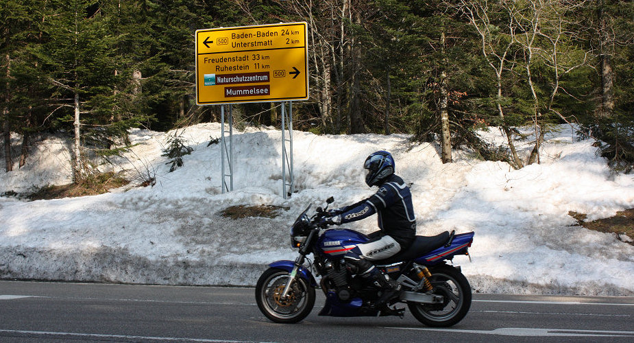Motorcyclist on the Black Forest High Road