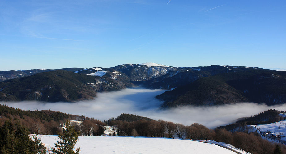 View from Schauinsland mountain to Feldberg mountain