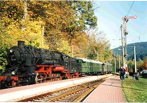 Steam engine on the Albtal Railway