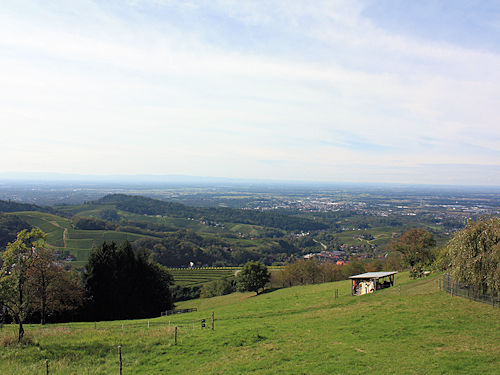View from Hörchenberg to Sasbachwalden and the Rhine valley