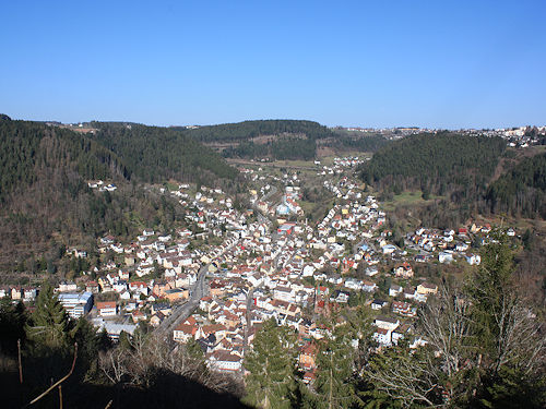View from castle ruin to Schramberg