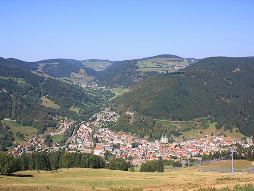 View from Hasenhorn mountain on Todtnau